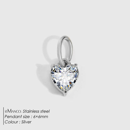 eManco Stainless Steel Geometry Pendants Charms Zircon For DIY Jewelry Necklace Making Bracelet Findings Crafts Earrings