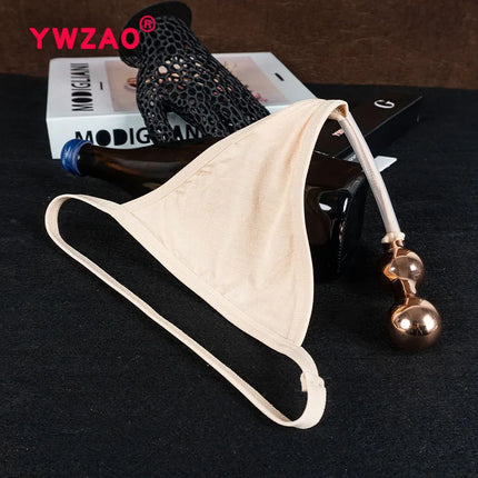 YWZAO Skin-toned Underwear Lingerie Erotic Dildo Ass Butt Anal Anus Thong Panties Plug Fisting Invisible Ladies Toys Adult N26