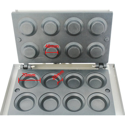 HPH2O Commercial Non-stick Electric Egg Tart Maker Machine 8Pcs Egg Tart Shell Maker Machine Baking Equipment Tartlet Machine