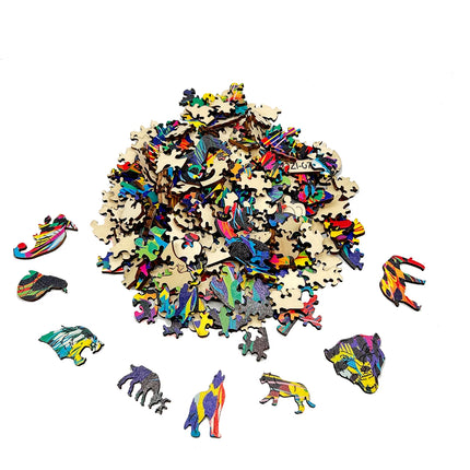 Sunflower Butterfly Jigsaw Wood Puzzle, Difficult To Play Irregular Animal Fragment Puzzle, for Adults Relieve Stress  Gift
