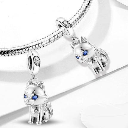 925 Sterling Silver Dinosaur Pig Cat Playing Animal Series Charms Beads Fit Original Pan Bracelet High Quality DIY Jewelry