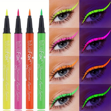 6pc Matte Eyeliner Stick Pack,Fluorescent Eyeliner Pencil Set,Waterproof Vibrant Color Glow Neon Makeup Pens for Bold Eye Makeup