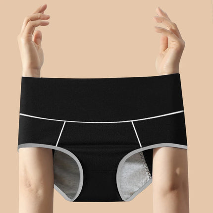 4Pcs Women's Panties High Waist Leak Proof Menstrual Pants Widen Period Underwear Physiological Cotton Plus Size Female Briefs