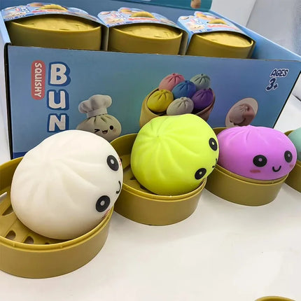 HOT Colorful Simulated Dumpling Blind Box Squishy Toy Relaxing Antistress Squeeze Reliever Happiness Enhancer Anxiety Relief