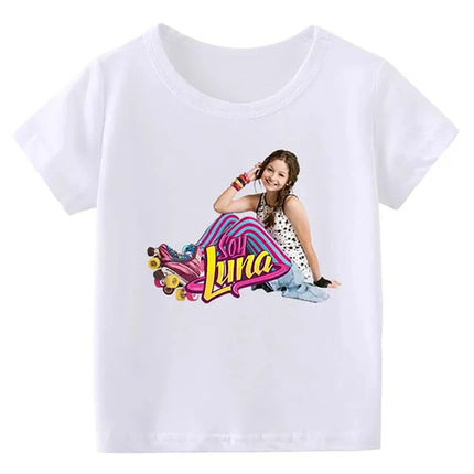 ZYXZ New Cartoon Soy Luna Children's T-Shirt Funny Pink T-Shirts Baby Gilrs Summer Children For Kids Tops Clothes
