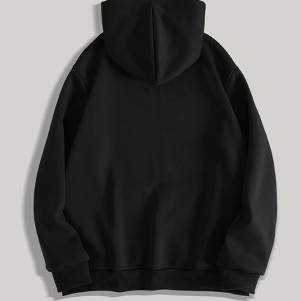 Unisex Gothic Dark Print Zip-Up Hoodie Trendy Streetwear Casual Everyday Fashion Unisex Style Holiday Gift