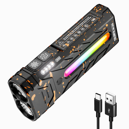 5200lumens Innovative Powerful Flashlight Portable LED Flashlight with Magnetic Torch, Perfect for Hiking Camping Adventures