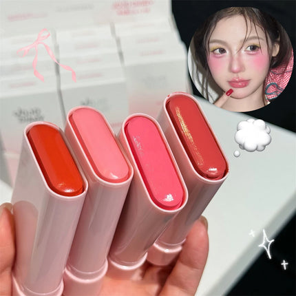Multi-Functional Blush Stick Easy Color Rouge Blusher Cream Waterproof Brightening Face Contour Smooth Cheek Tint Korean Make Up