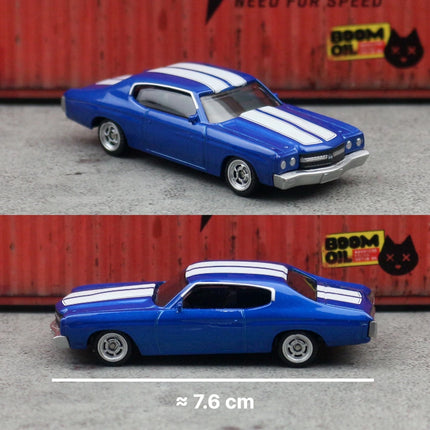 1/66 Chevrolet Chevelle 454 Miniature Model CCA 1:64 3" Zinc Alloy Toy Car Vehicle Free Wheels Diecast Collection Gift For Kid