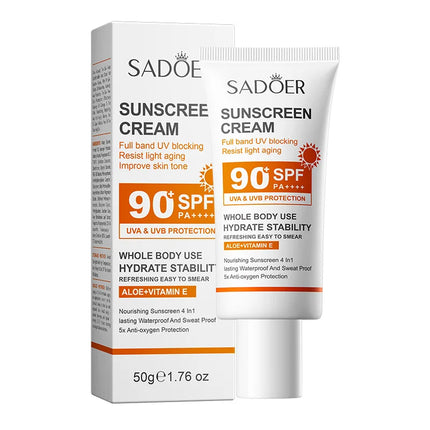 Lotion Solaire Pour Le Corps Et Le Visage, Super 220g, 50g Small bottle size, SPF 90 PA +++++, Utilisation Pour Tout Le Corps,