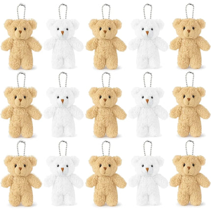 12-500Pcs Mini Teddy Bears Tiny Soft Stuffed Teddy Bear Small Plush Bears Bulk for Birthday Party Decor Favors Bag Keychain
