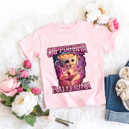 Children Unisex T-shirt Girl Boy Italian Brainrot Animals Kids Tung Tung Tung Sahur Short Sleeve Funny Meme Tee Summer Clothing