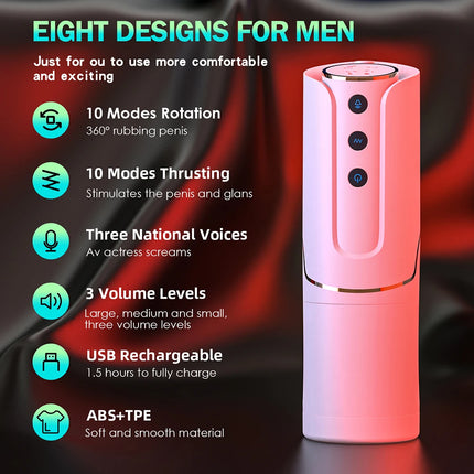 Adult Sex Toys for Men Adjustable Strap-on Automatic Male Masturbation Cup Wearable Sex Harness Male Hands Free Masturbator