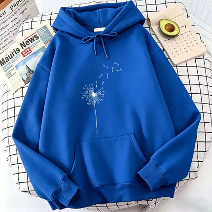 Retro Dandelion Print Hoodies Spring Autumn Winter Casual Hoodies Sweatshirts Men Women Tops Clothing Pullovers Hoodie