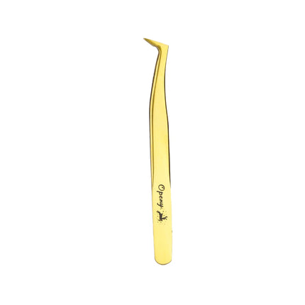 Christmas Eyelash Extension Tweezers-Precision Tweezers for 2D-6D Volume & Individual False Lashes Extensions-Golden Tweezers