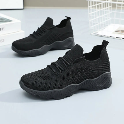 Women's Sneakers Breathable Casual Women Sock Shoes Lace Up Ladies Flats Female Spring Vulcanized Running Zapatillas De Mujer