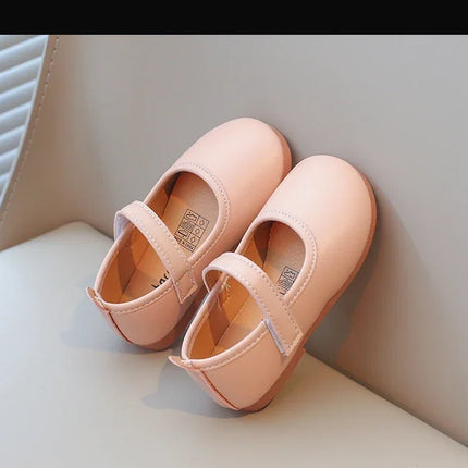 Girls Simple Leather Flat Shoes Fashion Princess Sweet Kids Flats Children Mary Janes for Wedding Party Classic Style Elegant