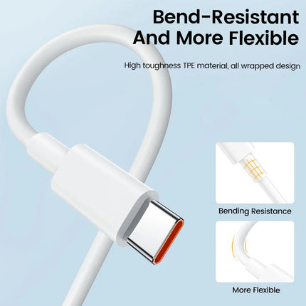 45W Super Charging Cable For Xiaomi Mi 14 13 12 Redmi Note 11 Pro 5A PD USB To Type C Fast Charger Data Cable Phone Accessories