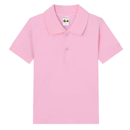 Hot Selling Boys Polo Shirt Children 15 Colors Custom Logo Short-Sleeve High-end eco-friendly cotton Clothes Teens Kids Tshirts