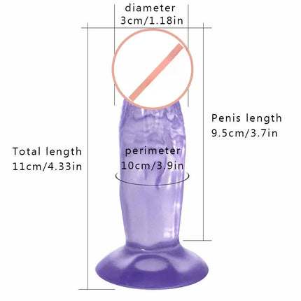 Mini Soft Dildos Small Artificial Sucker Cup Penis Vagina Anal Plug Sex Toys For adult Masturbator Prostate Stimulator Sex Toys