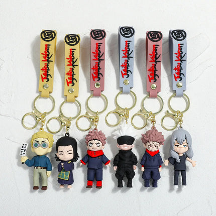 2026 New Fashion Anime Jujutsu Kaisen Gojo Satoru Doll Plush Keychain Backpack Charm Cute Figure Toy Gift For Boys Girls Cosplay