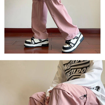 Korean Fashion Trend: Detachable Functional Work Pants with Two-Wear Style, Retro Cool Sports Casual Men's Summer Versatile Outf