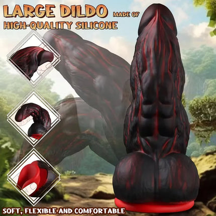 Primitive Wildness King Kong Dildo Anal Plug Large Thick Penis Animal Dick Toys For Women Men G-spot Prostate Stimulate Massager