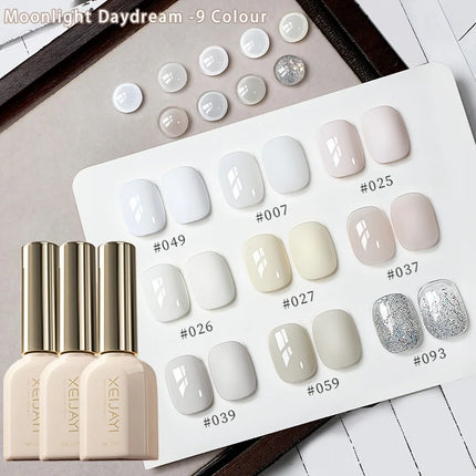 Roman bottle Moonlight White 9 colors optional nail polish new white pink nude color firm and durable super bright gloss
