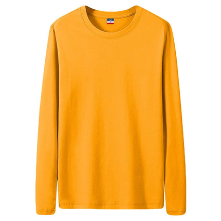 Fast Delivery T-Shirts Men Long Sleeves Tee Tops Male Autumn Plain Cotton T-shirts Plus Size 4XL 5XL Undershirts Man Clothing