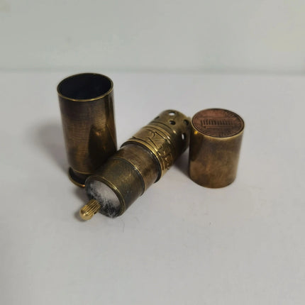 Brass Bullet Trench kerosenes  lighter Cylinder Gasolines Lighter Fuel Grinding Wheel Retro Nostalgic Isqueiro Collection Gift