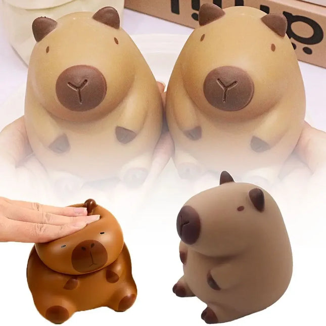 Capybara Slow Rebound Squeeze Toy Kawaii Brown Squeeze Toys Cartoon Capybara Stress Relief Decompression Toys for Kids Best Gift