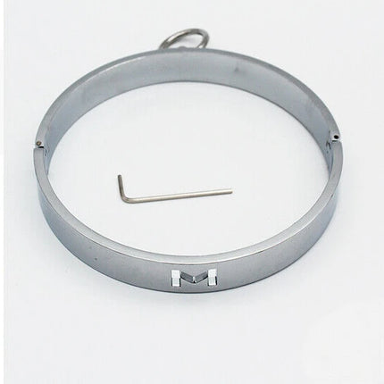 Metal Handcuffs Ankle Cuff with Chain Bondage Collar Restraint Shackles Set BDSM Handcuffs Steel Collars Sex Tool Toys