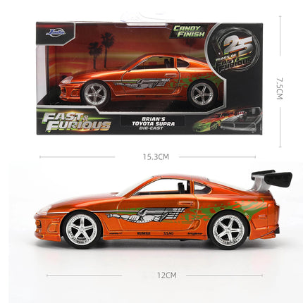 JADA 25th Anniversary 1:32 Diecast Collection–Fast & Furious Mitsubishi Eclipse/Toyota Supra/1970 Dodge Charger/Honda S2000