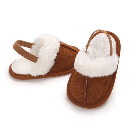 Newborn to 18 Months Children's Woolen Cotton Slippers Soft Soled Warm Baby Casual Shoes Cozy Footwear for Infants