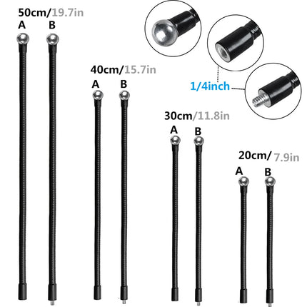 Flexible Arm Monopod Metal Tube Rod Stands Selfie Stick with Ball Head for Mobile Phone Smartphones Tripod Live Streaming