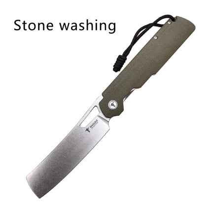 New Original SHOOZIZ XUN120 series XUN119 D2 Steel Flax Handle Folding Knife Brass Washer Outdoor Camping EDC Pocket Tool