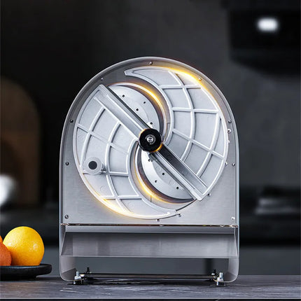 Commercial Electric & Manual Vegetable Slicer – Automatic Potato/Fruit Cutter for Lemon/Carrot/Cabbage, Stainless Steel & Non-