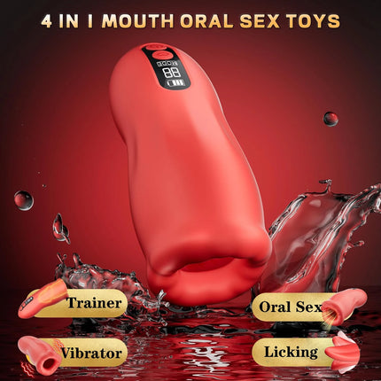 Male Masturbator Sex Toys for Men Penis Training Vibrator Blowjob Sucking Sex Machine Glans Trainer Cock Vibrating Stimulator