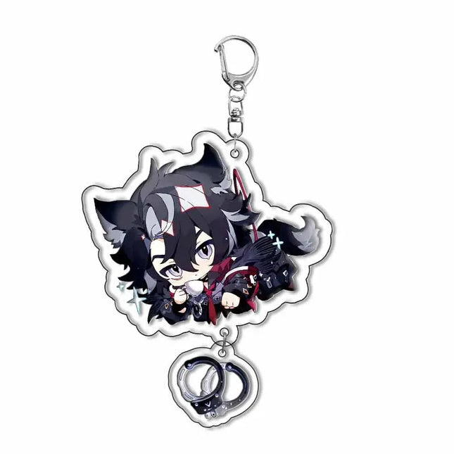Genshin Impact Furina Clorinde Freminet Sigewinne Keychain Anime Game Pendant Accessories Gift