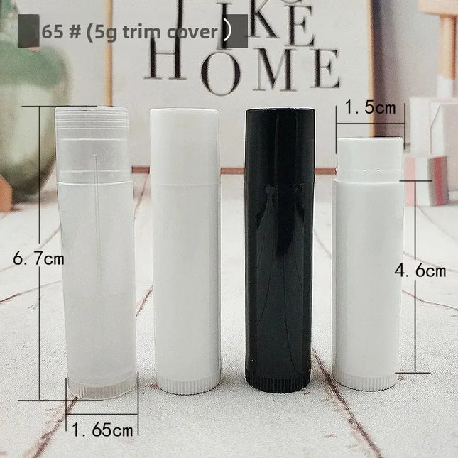 500PCS Three types of lipstick tubes with caps 4g 5g DIY empty lipstick tubes lip balm tubes cosmetic empty lip packaging