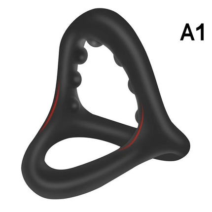 Soft Silicone Penis Cock Ring Set Male Ball Scrotum Stretcher Penis Lock Cock Ring Delay Ejaculation Enlargement Sex Toy Big Man