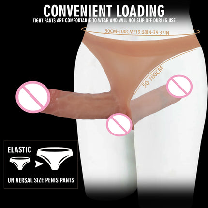 Double dildo Silicone double Penetration anal Strap on dildos For Lesbian Wearable chastity Pants Strapon Penis 18+Sex Toy women