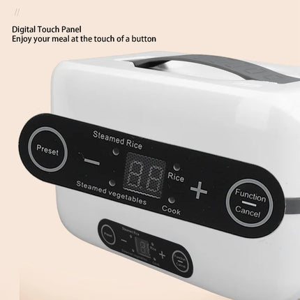 Electric Heated Lunch Box Intelligent Reservation Steaming Portable Stainless Steel Individual Inner Heating Lunch Box For Home