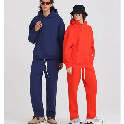 High-end sweatpants made of 350g American retro blended fabric, custom logo, casual and loose fit, breathable, large size sweatp