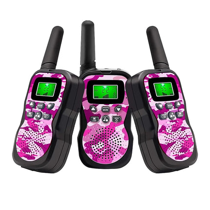 3 PCS Kids Walkie Talkie, 3KM Long Range Wireless Intercom, Parent-Child Interaction Toy, Gift for Children (Batteries Required)