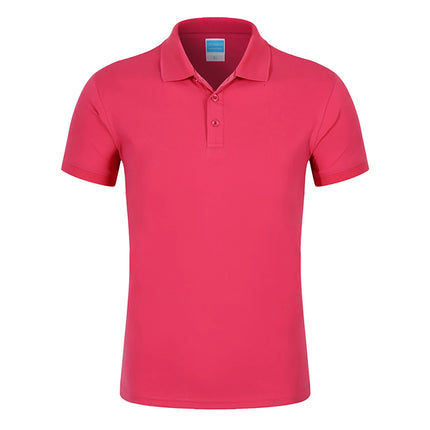 POLO shirt Men's Solid Color Short Sleeved top Team Clothing Customization Red Orange and Other Colors Customization