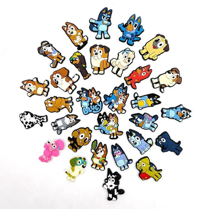 30pcs suit cartoon cute blue hole shoes decorative buckle DIY garden shoe buckle accessories