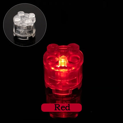 5/10pcs 2x2 dot LED Light Up Colorful Accessories Classic Brick Education Light-Emitting Compatible Leduo Building Blocks Kid