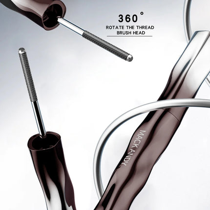 MACKANDY New Steel Pipe Black Technology Mascara Upgrade Non-Clumping Smudge-Proof Long Lasting No-Flake Waterproof Mascaras