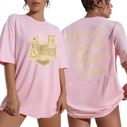 Sabrina Carpenter House Tour 2025 Shirt for Fan Gift Graphic Shirt Urban Style Printed T-Shirt Design in Vibrant Colors harajuku